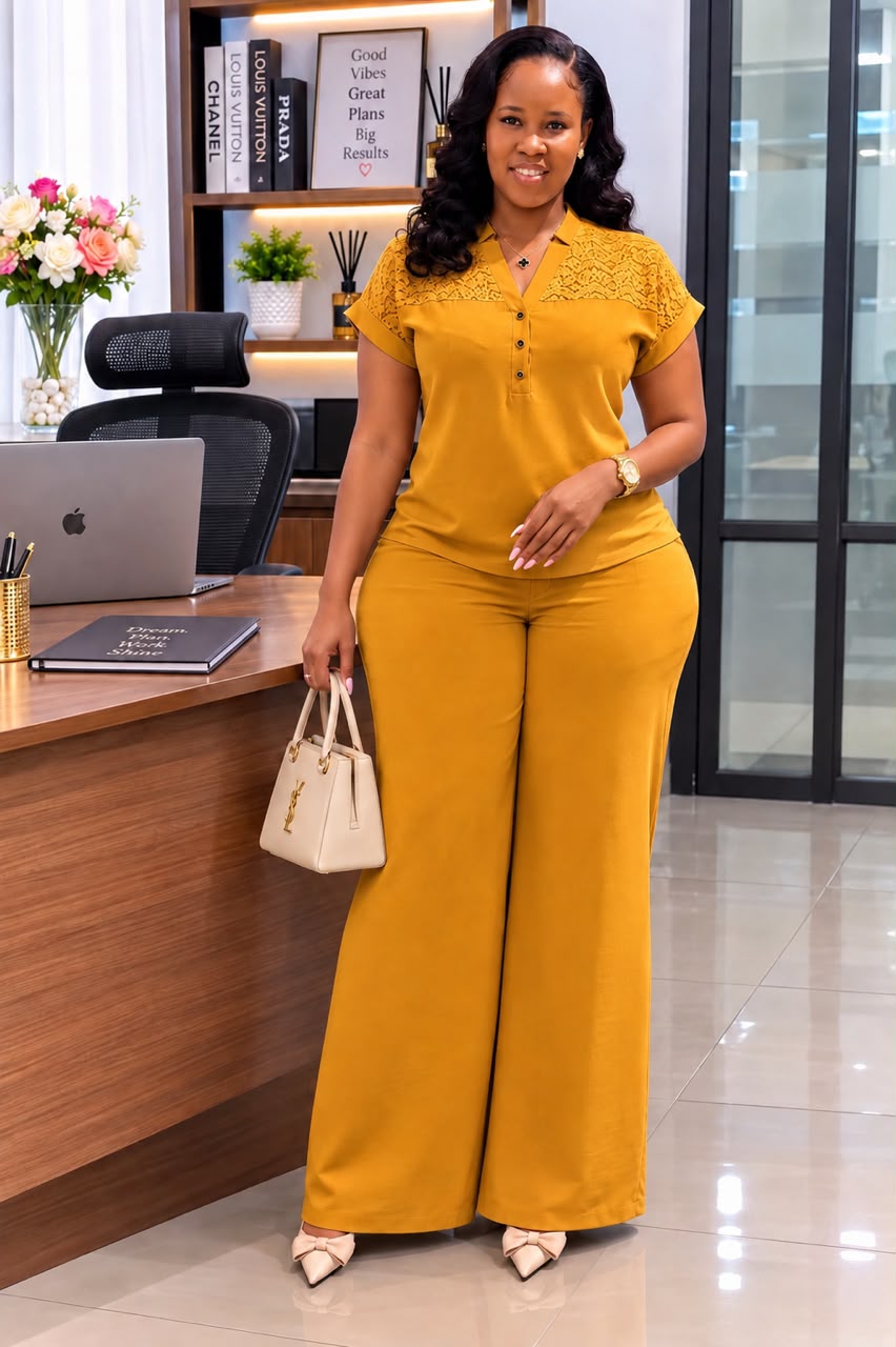 Women’s Two-Piece Wide-Leg Pants Set