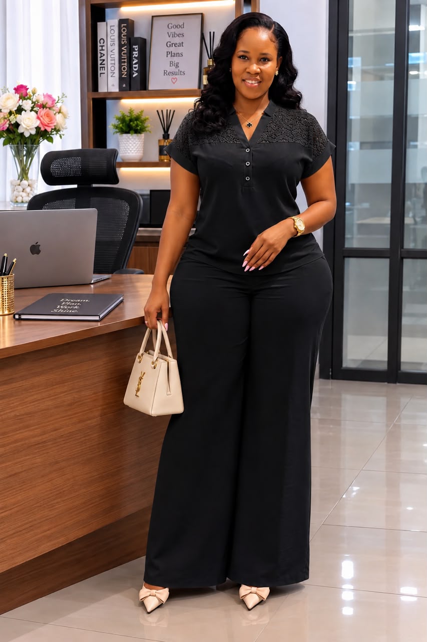 Women’s Two-Piece Wide-Leg Pants Set