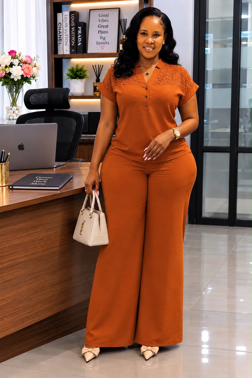 Women’s Two-Piece Wide-Leg Pants Set